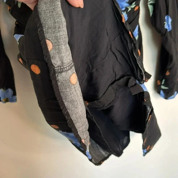 Free People Date Night Mini Dress Floral Polka Dot Size Medium - Picture 13 of 14